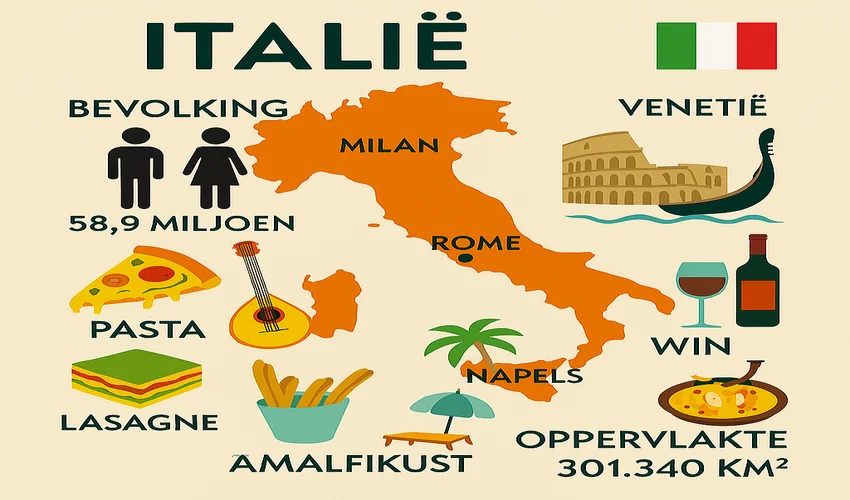 Italië Informatie infographic